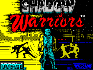 Shadow Warriors title screen for ZX Spectrum